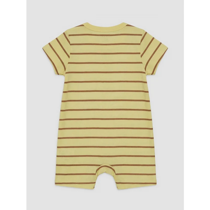 LCW baby Yeşil Bisiklet Yaka Baskılı Erkek Bebek Tulum 2li