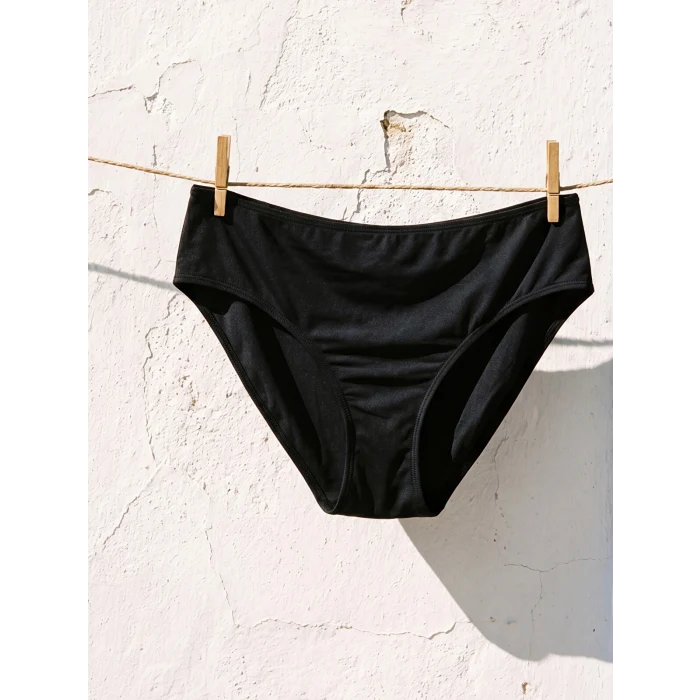 LCW DREAM Siyah Yüksek Bel Kadın Hipster Bikini Altı