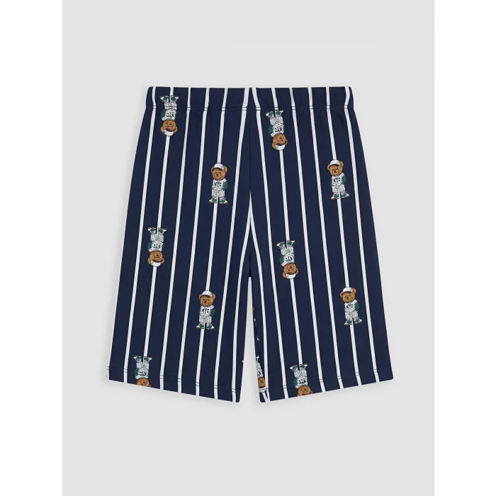 LCW Kids Ekru Erkek Çocuk Şortlu Pijama Takımı