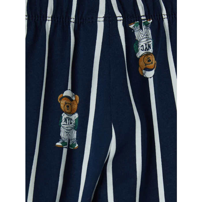 LCW Kids Ekru Erkek Çocuk Şortlu Pijama Takımı