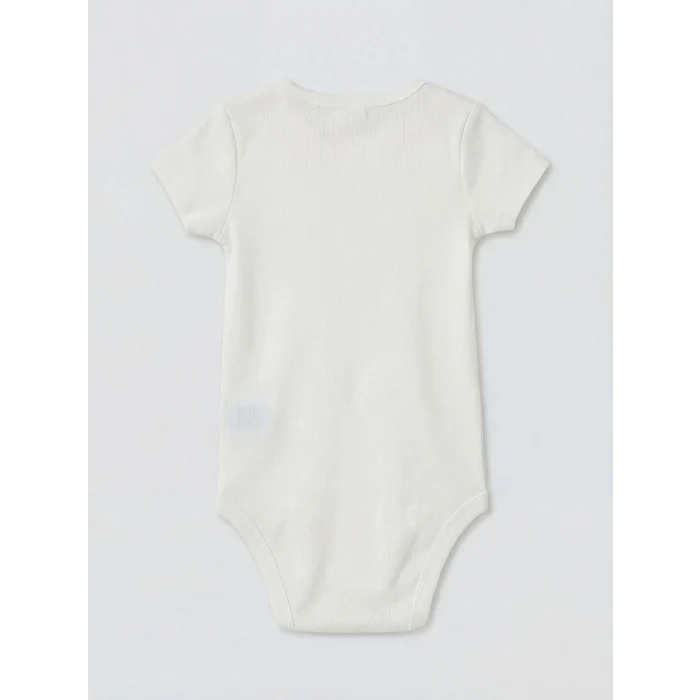 LCW baby Mavi Desenli Erkek Bebek Kısa Kollu Çıtçıtlı Body 3lü