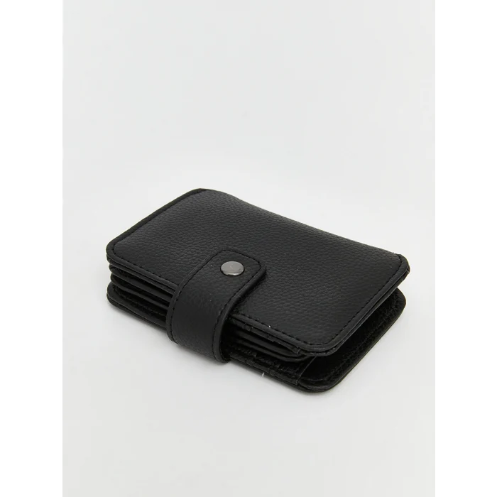 LCW ACCESSORIES Siyah Deri Görünümlü Erkek Kartlık