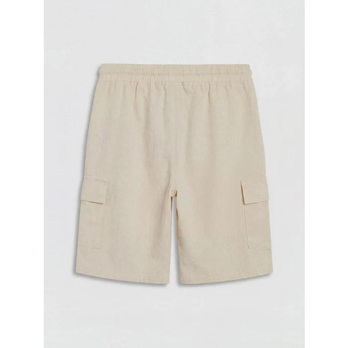 LCW Kids Ekru Erkek Çocuk Gabardin Kargo Şort