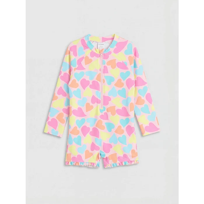 LCW Kids Pembe UV Korumalı Kız Çocuk Mayo