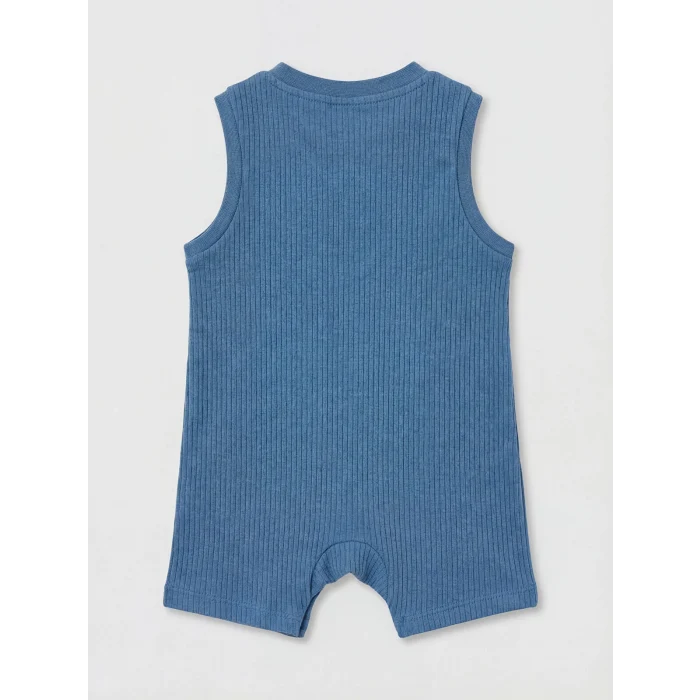LCW baby Mavi Bisiklet Yaka Erkek Bebek 2li Tulum Seti