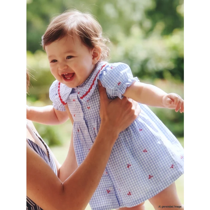 LCW baby Ekru Bebe Yaka Kız Bebek Elbise