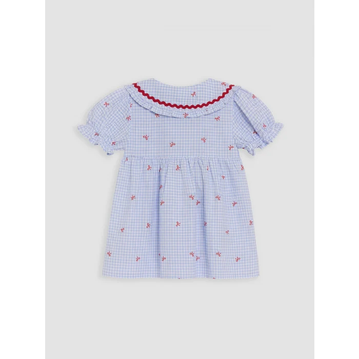 LCW baby Ekru Bebe Yaka Kız Bebek Elbise