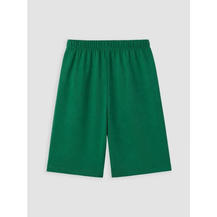 LCW Kids Ekru Minecraft Baskılı Erkek Çocuk Şortlu Pijama Takımı