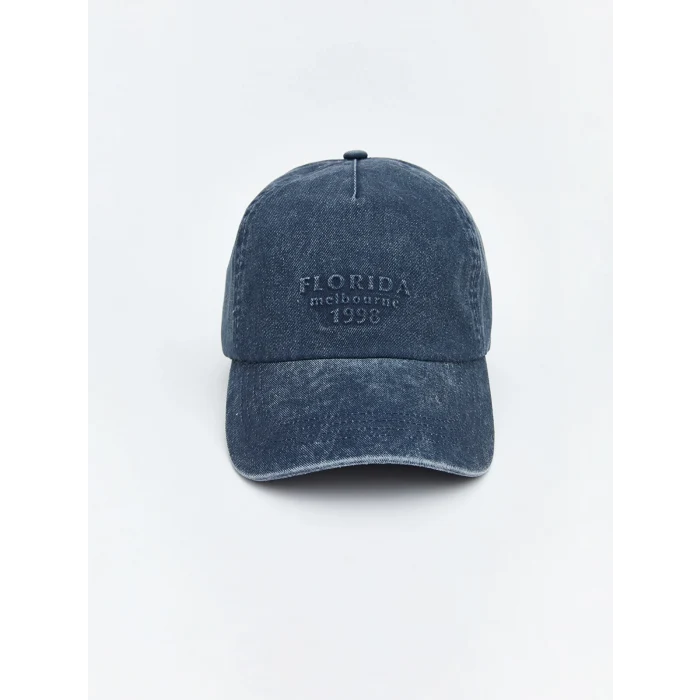 LCW ACCESSORIES Mavi Yazı Nakışlı Kadın Kep Şapka