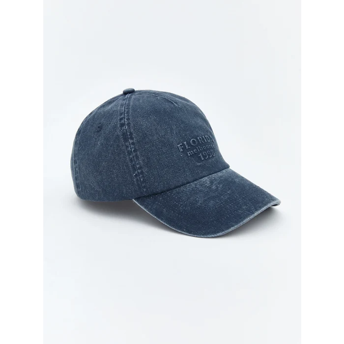 LCW ACCESSORIES Mavi Yazı Nakışlı Kadın Kep Şapka