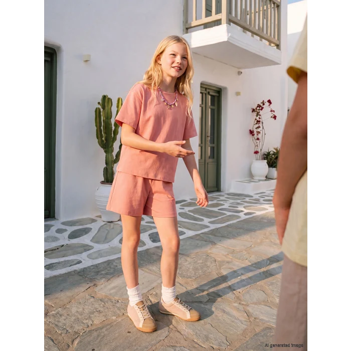 LCW Kids Mercan Kız Çocuk Tişört ve Şort