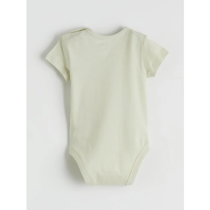 LCW baby Ekru Baskılı Erkek Bebek Çıtçıtlı Body 3lü
