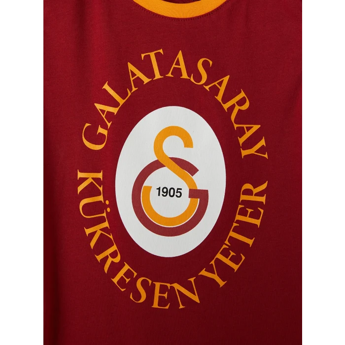 LCW Kids Kırmızı Galatasaray Baskılı Erkek Çocuk Şortlu Pijama Takımı
