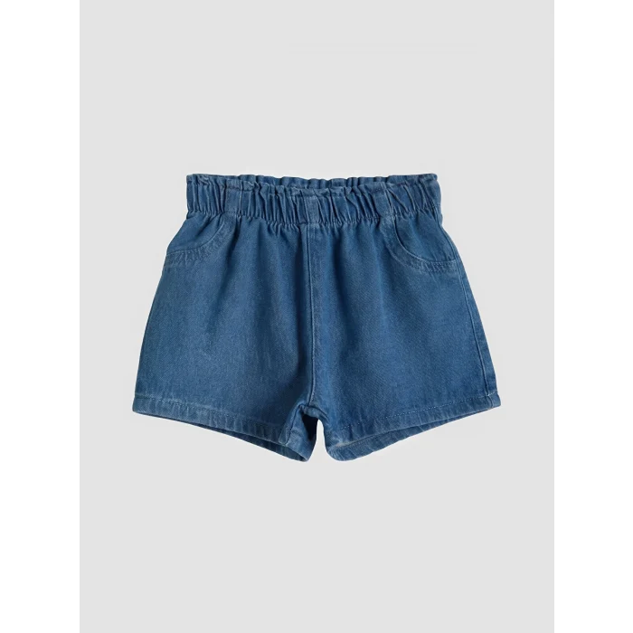 LCW baby Mavi Fırfırlı Kız Bebek Jean Takım