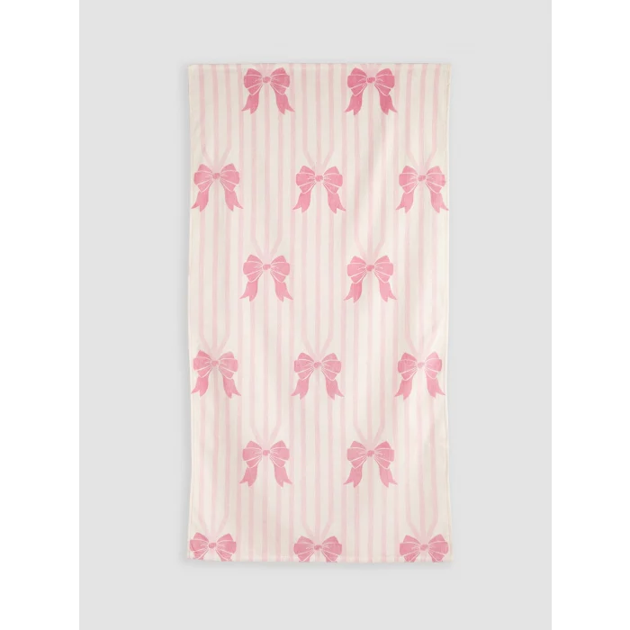 LCW ACCESSORIES Pembe Fiyonk Desenli Pamuklu Kız Çocuk Plaj Havlusu 70x150 cm