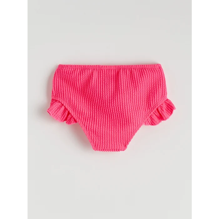 LCW Kids Pembe Kalp Detaylı Fırfırlı Kız Çocuk Bikini