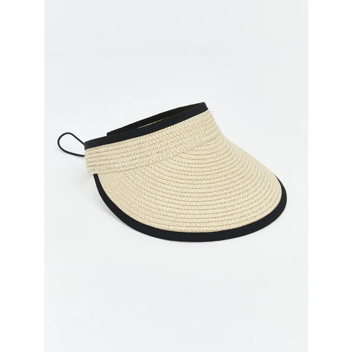LCW ACCESSORIES Bej Kadın Hasır Vizor Şapka