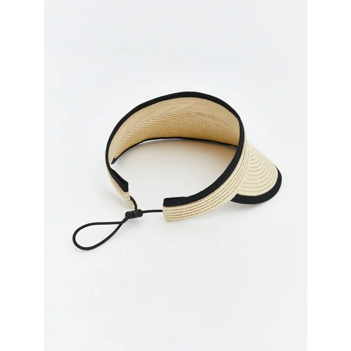 LCW ACCESSORIES Bej Kadın Hasır Vizor Şapka