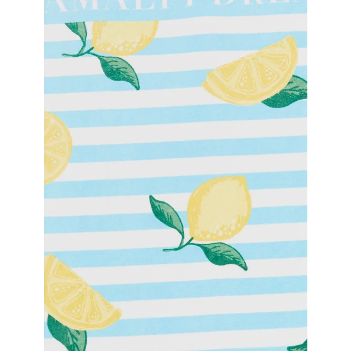 LCW HOME Mavi Limon Desenli Kız Çocuk Pamuklu Plaj Havlusu 70x140 cm