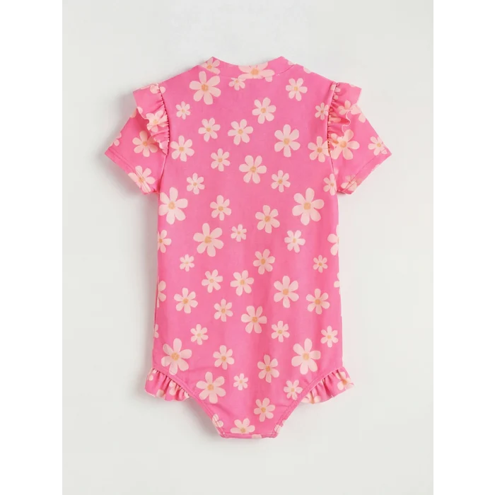 LCW Kids Pembe Çiçekli Kız Çocuk Mayo