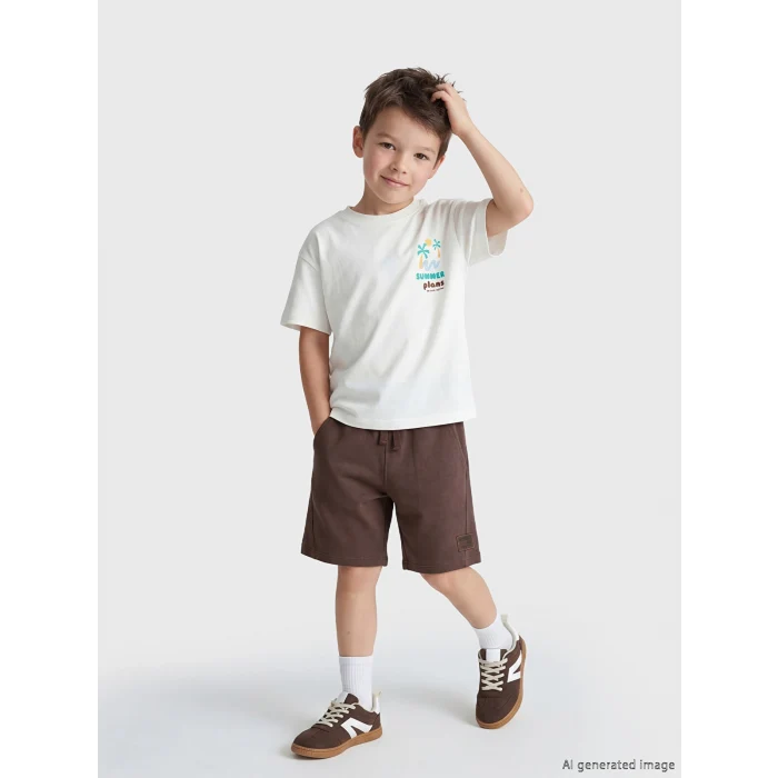 LCW Kids Kahverengi Regular Fit Erkek Çocuk Şort