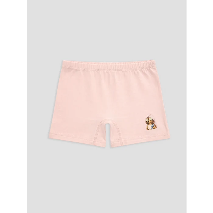 LCW Kids Mavi Baskılı Kız Çocuk Boxer 5li