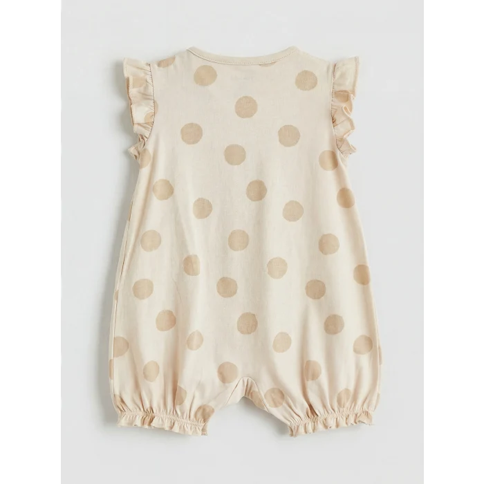 LCW baby Bej Baskılı Kız Bebek Tulum 2li