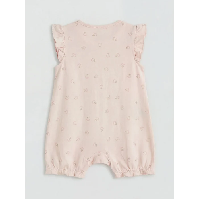 LCW baby Bej Baskılı Kız Bebek Tulum 2li