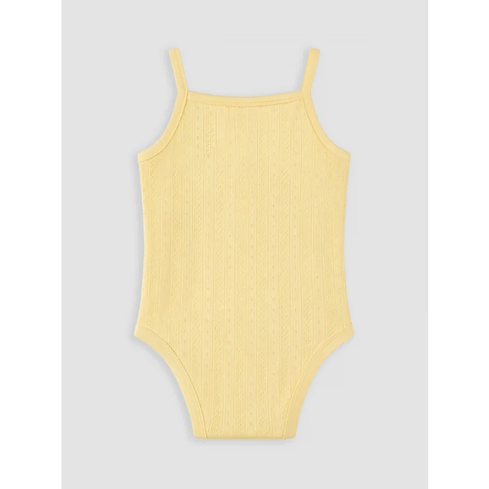 LCW baby Pembe Desenli Askılı Kız Bebek Çıtçıtlı Body 3lü