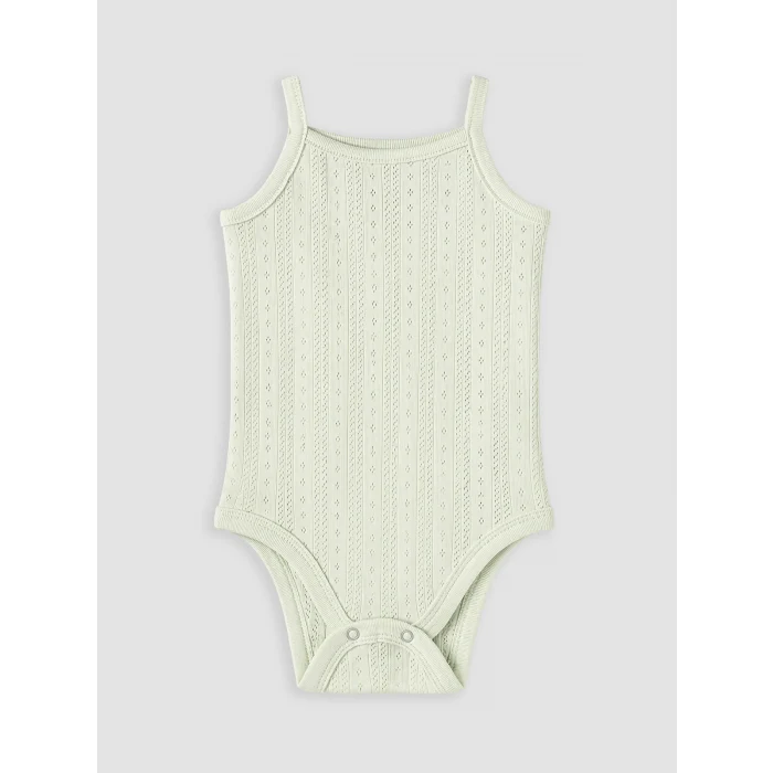 LCW baby Pembe Desenli Askılı Kız Bebek Çıtçıtlı Body 3lü