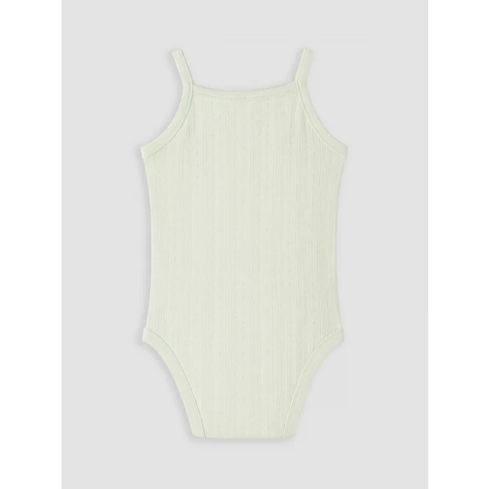 LCW baby Pembe Desenli Askılı Kız Bebek Çıtçıtlı Body 3lü