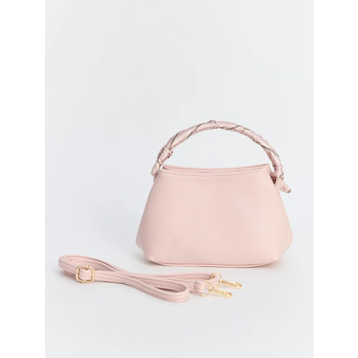 LCW ACCESSORIES Pembe Fular Detaylı Deri Görünümlü Kadın Omuz Çantası