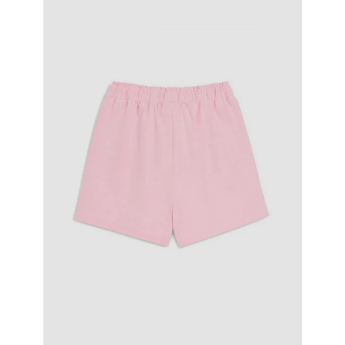 LCW baby Pembe Çiçekli Kız Bebek Şortlu Takım