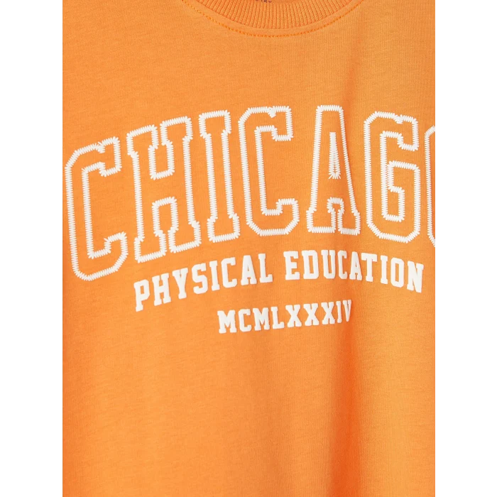 LCW Kids Turuncu Chicago Baskılı Erkek Çocuk Takım