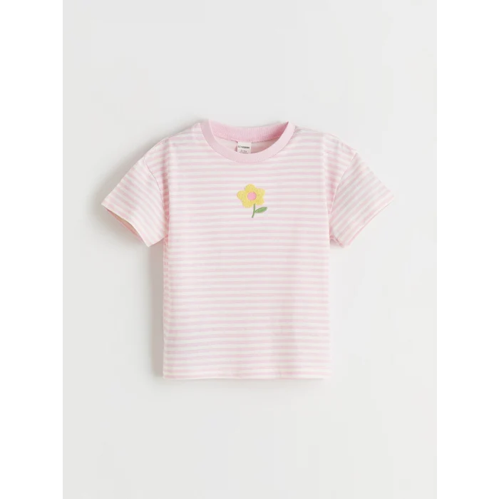 LCW Kids Sarı Nakışlı Kız Çocuk Tişört 2li