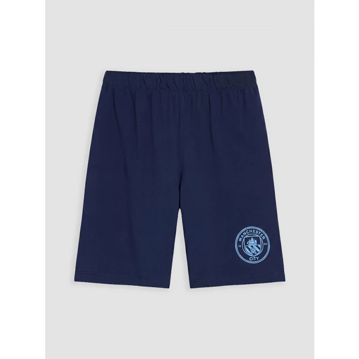 LCW Kids Mavi Manchester City Erkek Çocuk Şortlu Pijama Takımı