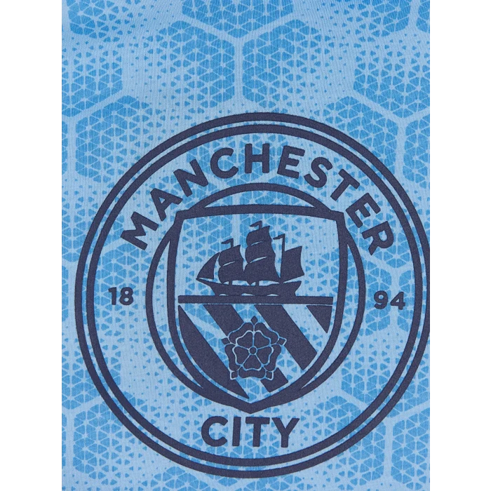 LCW Kids Mavi Manchester City Erkek Çocuk Şortlu Pijama Takımı