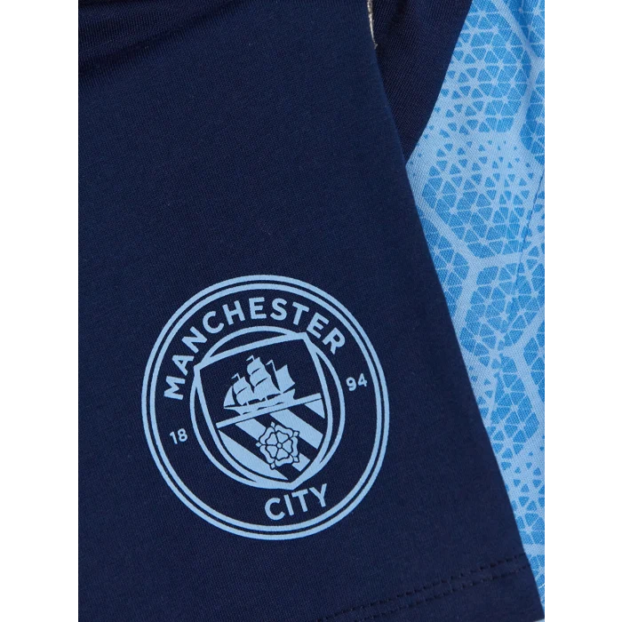 LCW Kids Mavi Manchester City Erkek Çocuk Şortlu Pijama Takımı