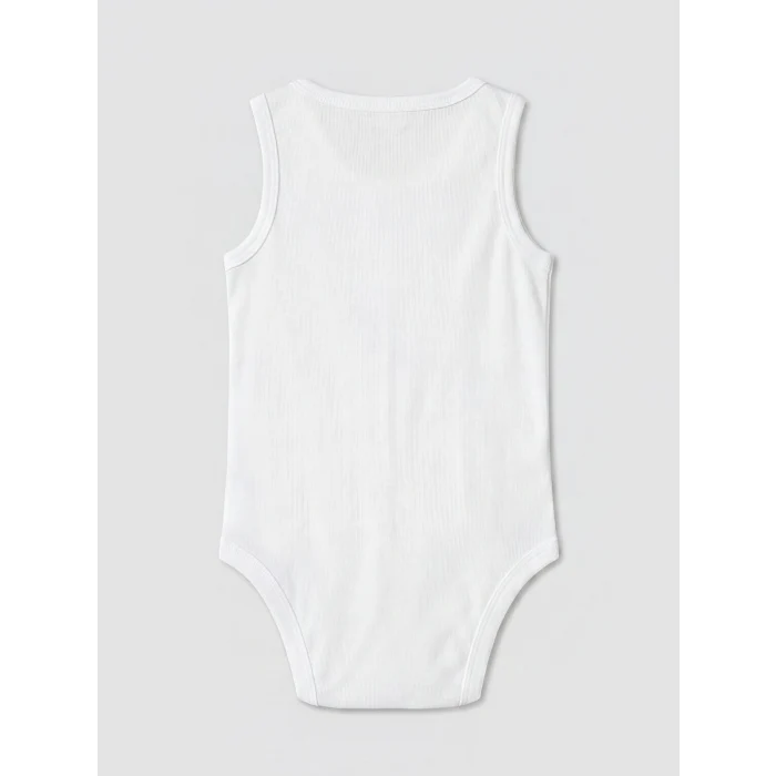 LCW baby Beyaz Bisiklet Yaka Erkek Bebek Çıtçıtlı Body 3lü