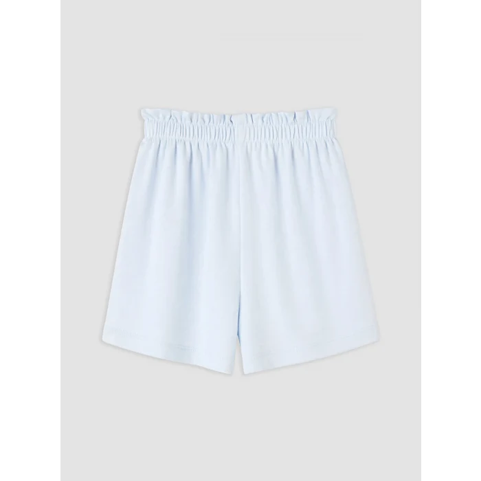 LCW baby Mavi Deniz Kabuğu Baskılı Kız Bebek Pijama Takımı