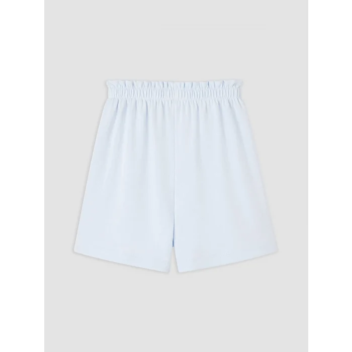 LCW baby Mavi Deniz Kabuğu Baskılı Kız Bebek Pijama Takımı