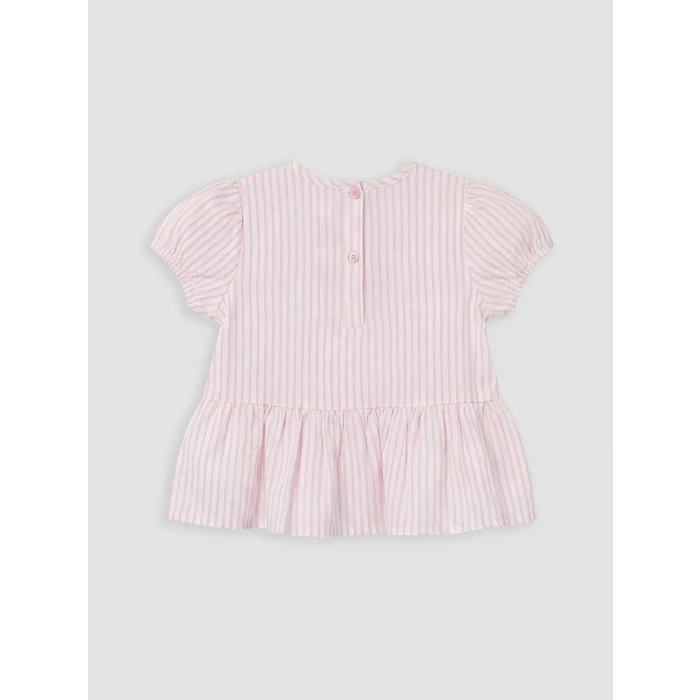 LCW baby Pembe Çizgili Kız Bebek Takım