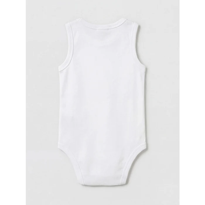 LCW baby Beyaz Bisiklet Yaka Erkek Bebek Çıtçıtlı Body 3lü