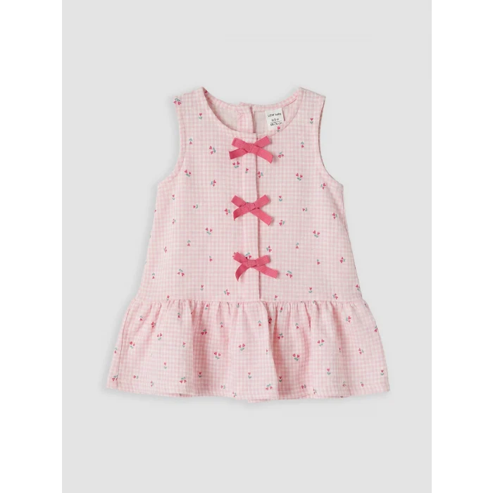 LCW baby Pembe Fiyonklu Kız Bebek Elbise