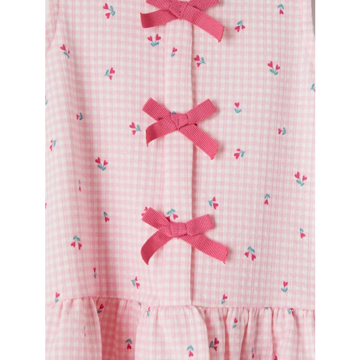 LCW baby Pembe Fiyonklu Kız Bebek Elbise