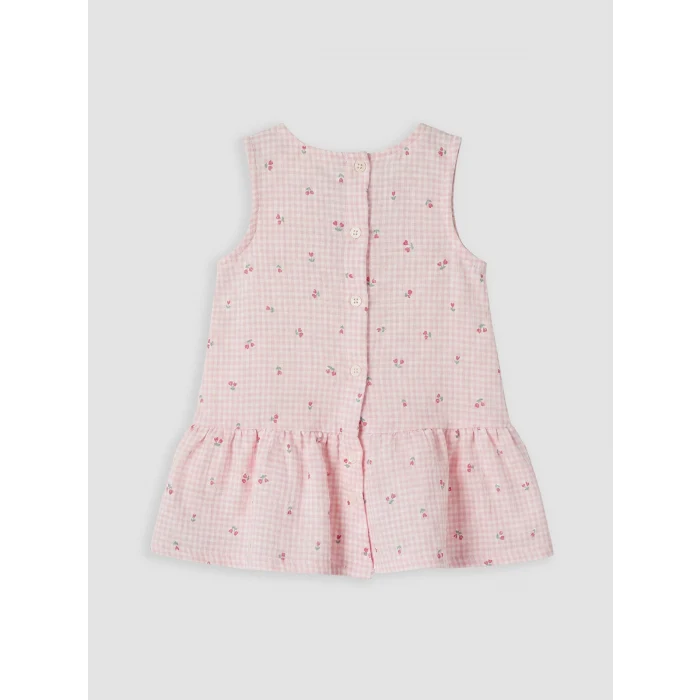 LCW baby Pembe Fiyonklu Kız Bebek Elbise