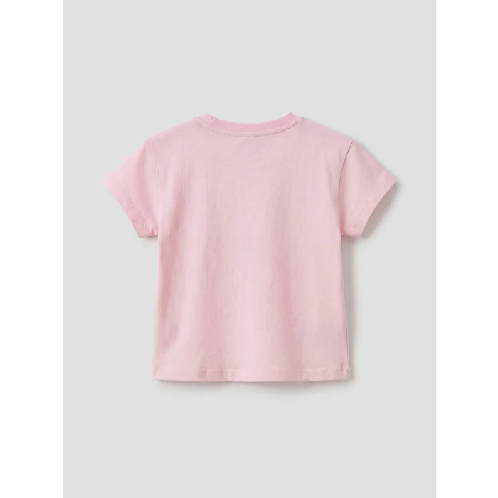 LCW baby Pembe Çiçekli Kız Bebek Şortlu Takım