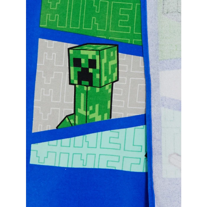 LCW ACCESSORIES Mavi Minecraft Baskılı Pamuklu Erkek Çocuk Plaj Havlusu 70x150 cm