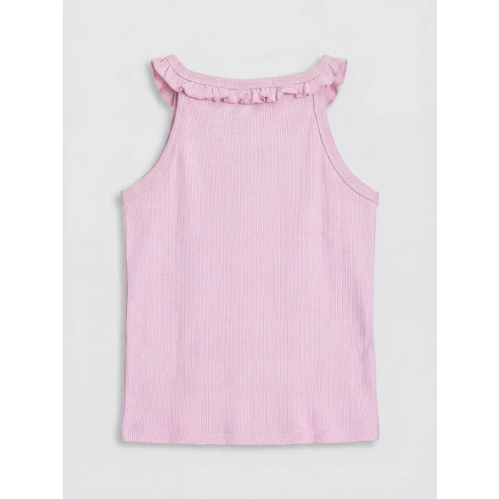LCW Kids Lila Halter Yaka Baskılı Kız Çocuk Atlet
