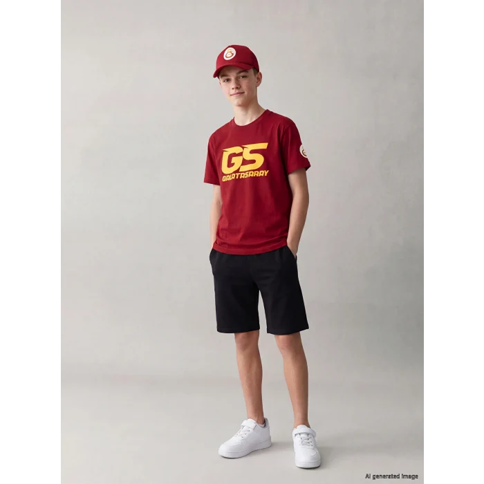 LCW Kids Siyah Beli Lastikli Erkek Çocuk Şort